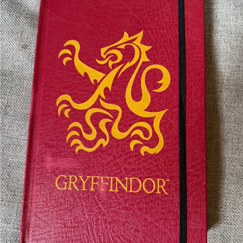 Gryffindor Red Journal with Gold Lion Emblem